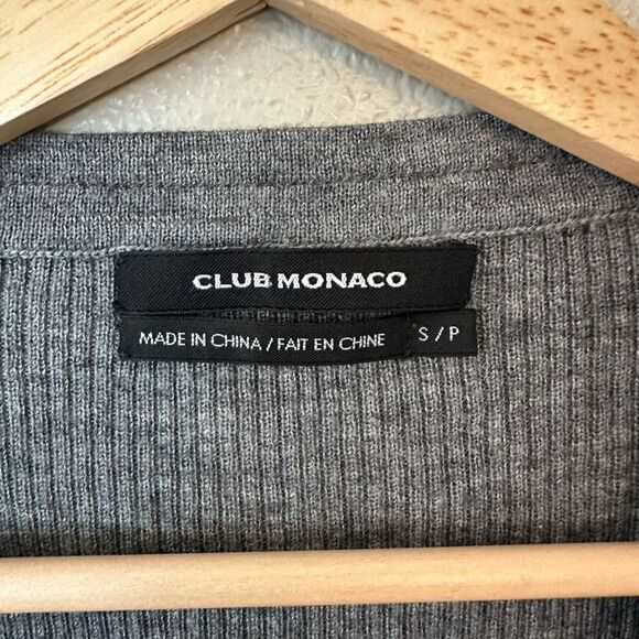 Club Monaco Wool Silk Cashmere Blend Ribbed Cardigan Sweater Size S - Picture 2 of 7